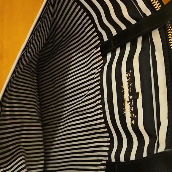 Kate Spade New York Black & White Striped Laptop Bag – Travel Work Tote – OS - Picture 3 of 7